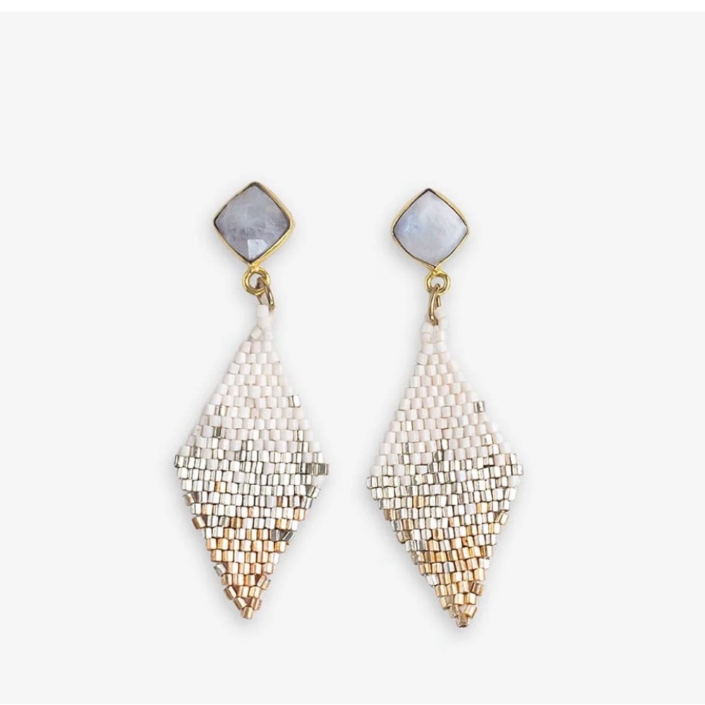 INK + ALLOY Elegant Gold and Silver Beaded Earrings